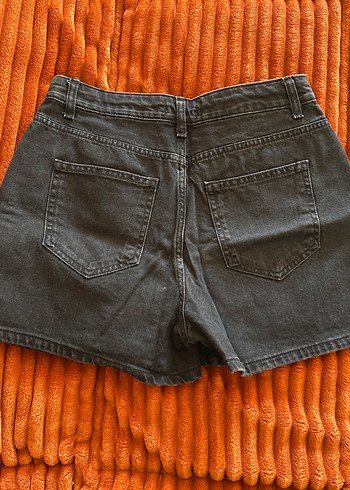 Gri Denim Cepli Mini Etek - Görsel 3