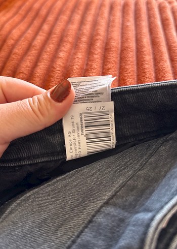 Kadın Gri Denim Normal Boy Kot Pantolon - Görsel 3