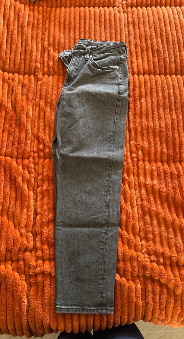 Kadın Gri Denim Normal Boy Kot Pantolon - Görsel 5