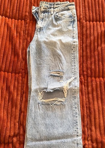 Gevşek Kesim Kadın Kot Pantolon - Görsel 2