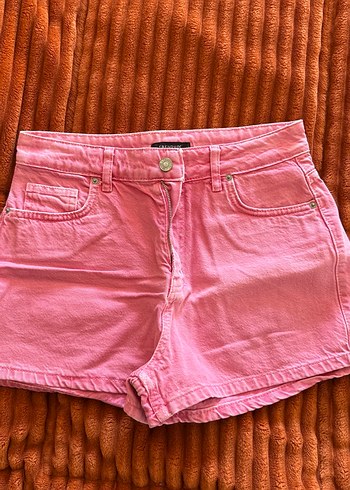 Pembe Mini Süet Kadın Şort - Görsel 2