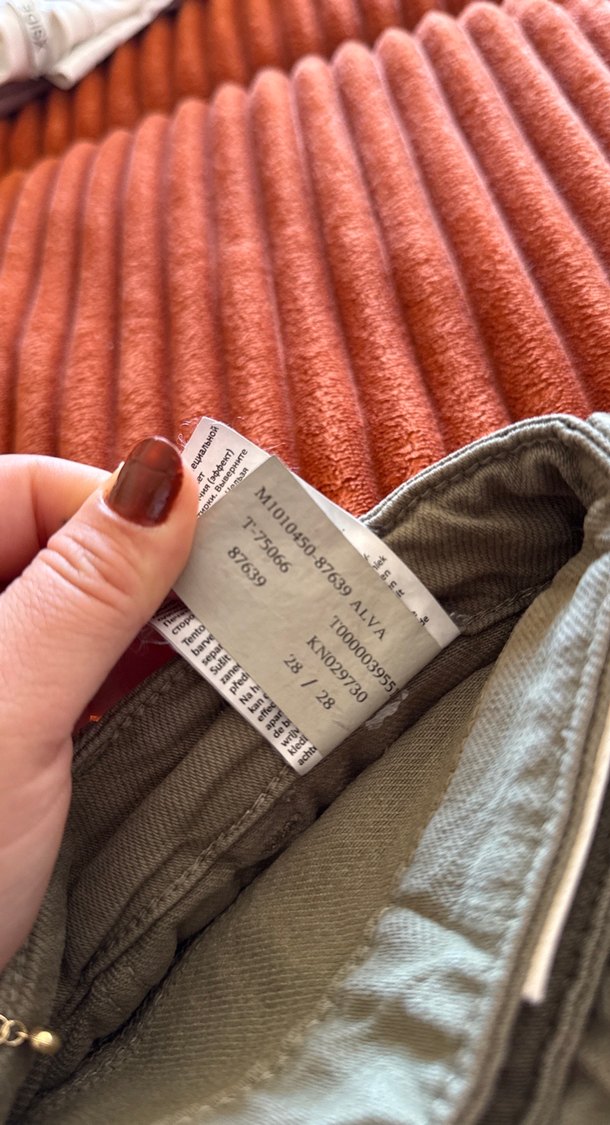 Kadın Keten Gri Bol Kesim Kemerli Pantolon - Görsel 3