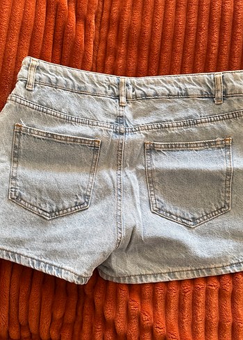 Gri Midi Kadın Kot Şort - Görsel 2