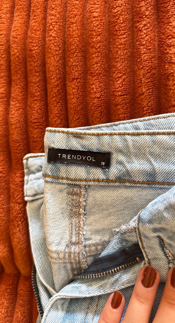 Gri Midi Kadın Kot Şort - Görsel 3