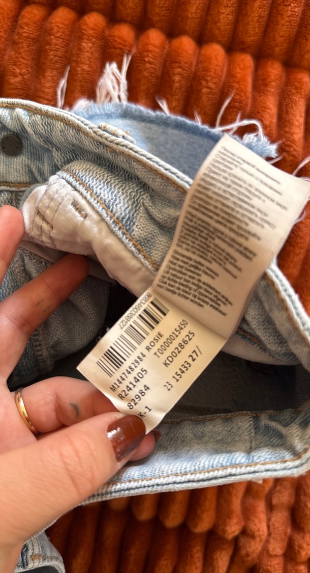 Buz mavi Renkli Salaş Mini Denim Şort - Görsel 4