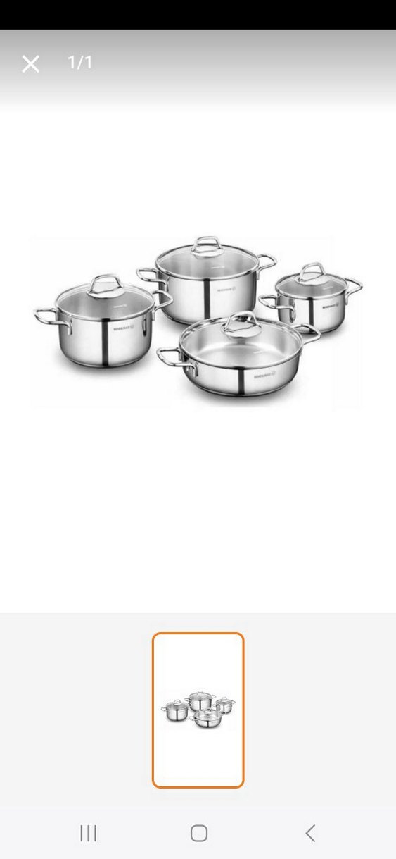 Korkmaz Perla 7 Parça Gri Tencere Seti - Görsel 3