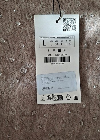 l Beden camel Renk Zara Yüksek Yaka Kolsuz Süveter