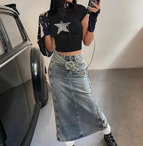 s Beden Star pullu crop