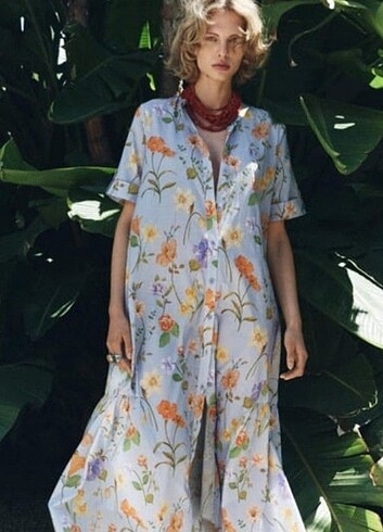 Zara yazlık çiçekli elbise