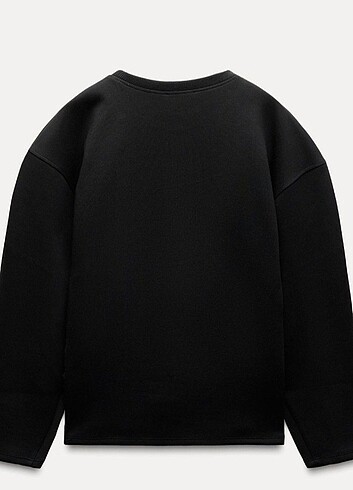 s Beden siyah Renk Zara toka detaylı sweatshirt