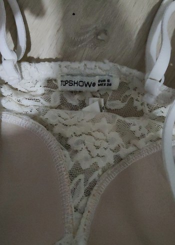 diğer Beden Beyaz Vintage Dantel Bralet