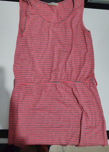 Yarım Kollu Yırtmaçlı Uzun  Elbise - Görsel 5