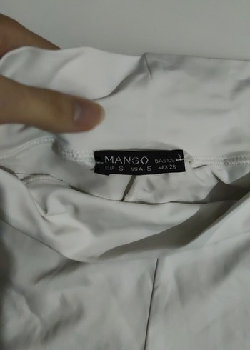 Beyaz Mini  bisiklet ,sporcu Şortu Mango - Görsel 2