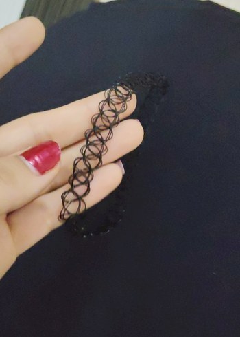 Beden Elastik Siyah Yılan Desenli Gotik Kolye