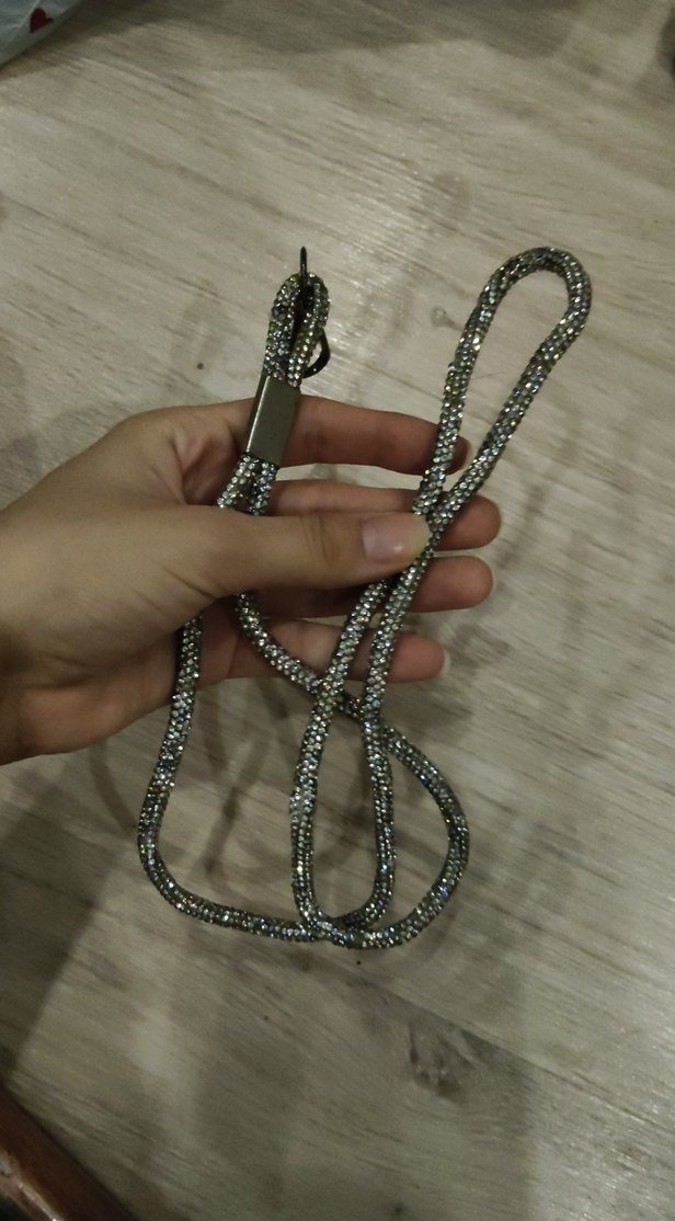 Gri Yılan Desenli telefon askısı - Görsel 3