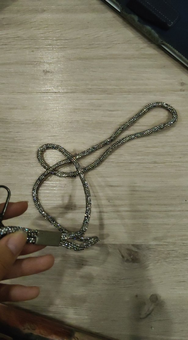 Gri Yılan Desenli telefon askısı - Görsel 4