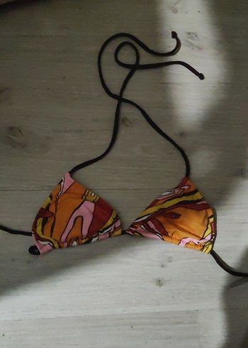 Penti Renkli Tie-Dye Desenli İnce Askılı Bikini Üstü
