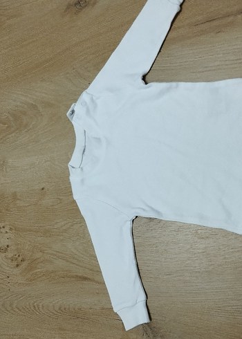 Beyaz Uzun Kollu Çocuk bluz içlik - Görsel 2