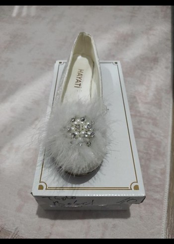 Beyaz   Nakışlı Kürklü Ayakkabı - Görsel 5