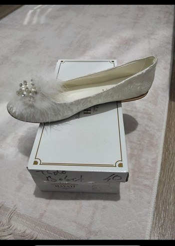 Beyaz   Nakışlı Kürklü Ayakkabı - Görsel 3