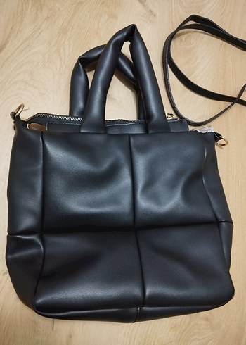 Siyah Deri Kadın Omuz Çantası - Görsel 2