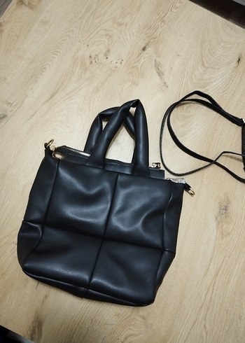 Siyah Deri Kadın Omuz Çantası - Görsel 3