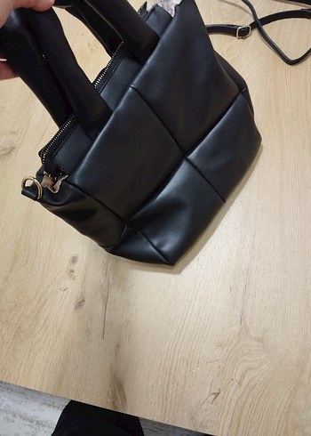 Siyah Deri Kadın Omuz Çantası - Görsel 6