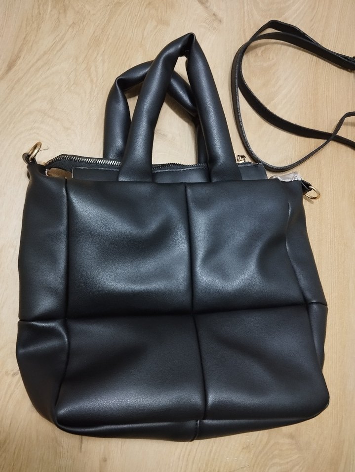 Siyah Deri Kadın Omuz Çantası - Görsel 2