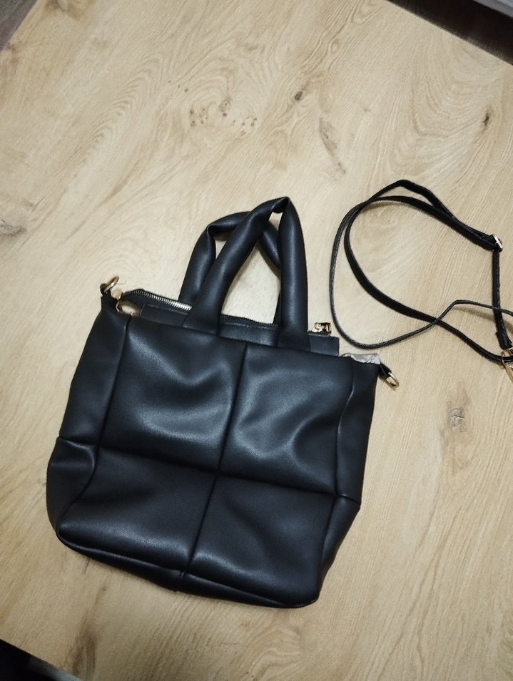 Siyah Deri Kadın Omuz Çantası - Görsel 3