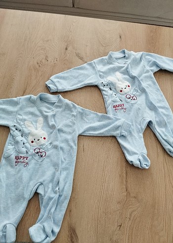 Mavi Desenli Uzun Kollu Bebek Tulum - Görsel 2