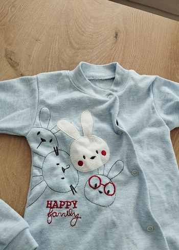 Mavi Desenli Uzun Kollu Bebek Tulum - Görsel 3