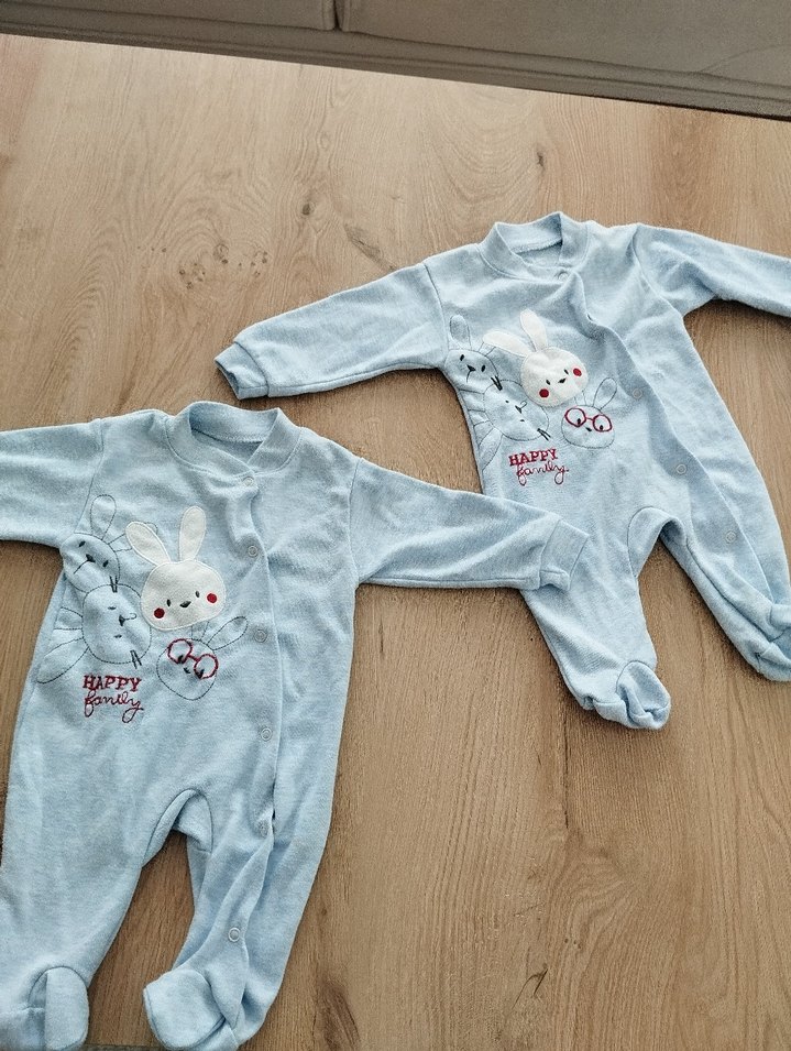 Mavi Desenli Uzun Kollu Bebek Tulum - Görsel 2