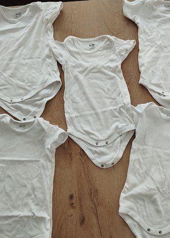 Bebek Erkek Kısa Kollu Beyaz Body - Görsel 3