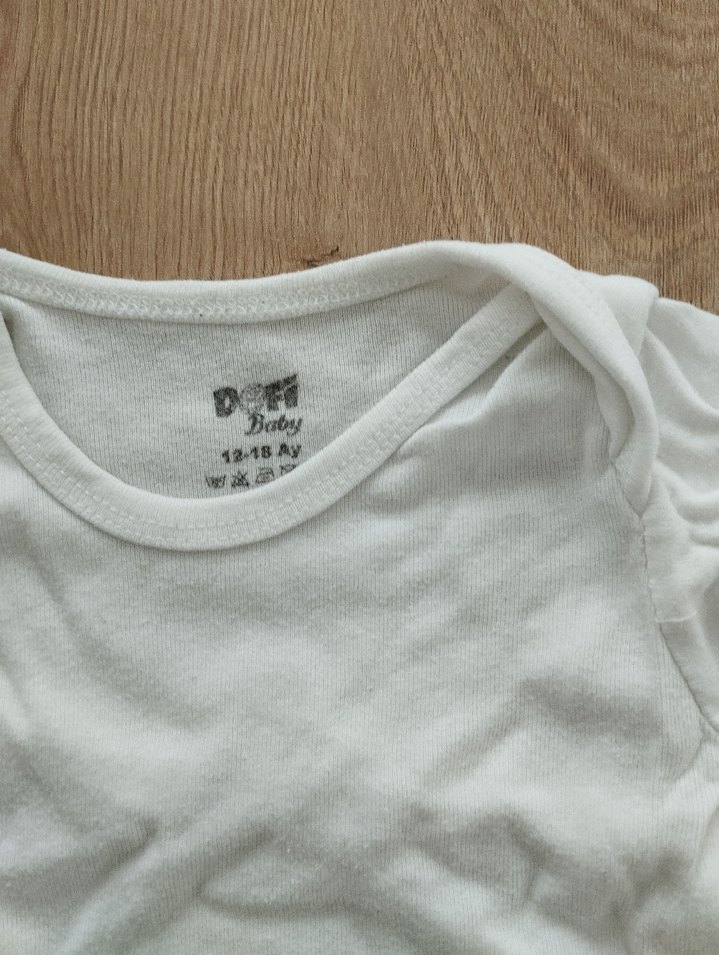 Bebek Erkek Kısa Kollu Beyaz Body - Görsel 4