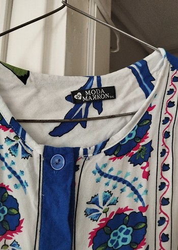 Çiçek Desenli Uzun Bohem Elbise - Görsel 3