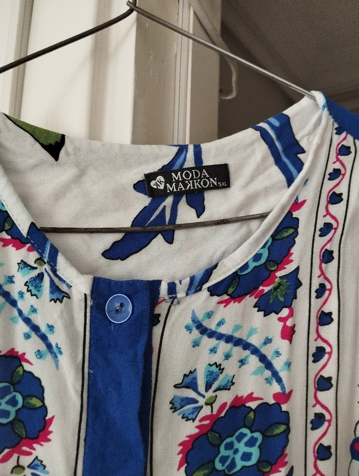 Çiçek Desenli Uzun Bohem Elbise - Görsel 3