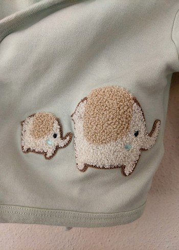 LittleLife bebek Fil işlemeli Zıbın üstü hırka - Görsel 3