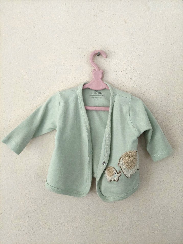 LittleLife bebek Fil işlemeli Zıbın üstü hırka - Görsel 2