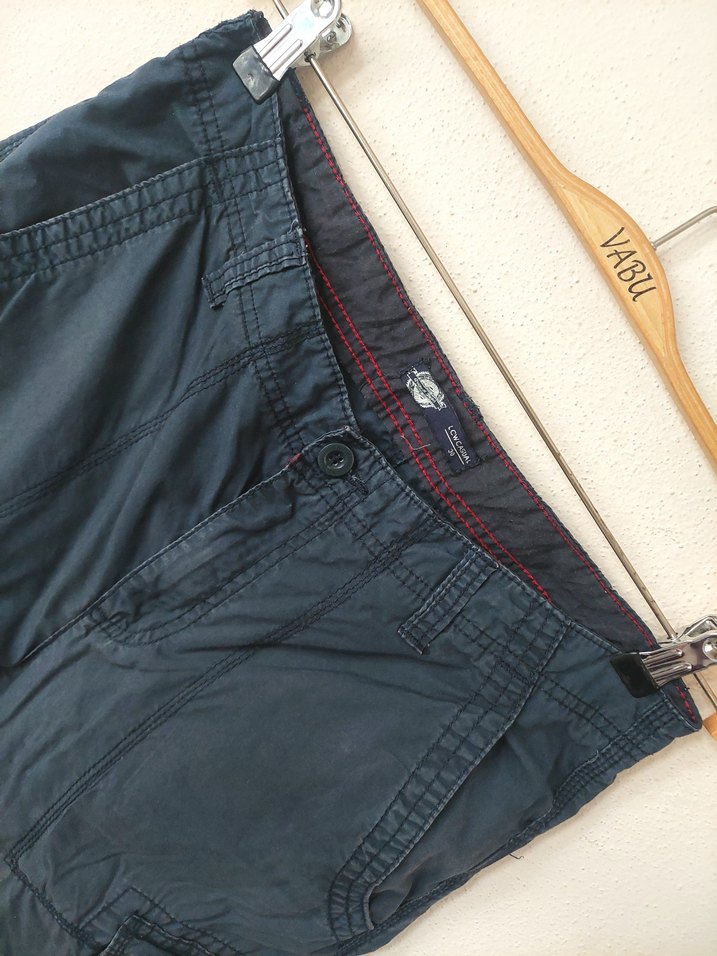 LCW Erkek Kemerli indigo renk Bermuda Şort - Görsel 3