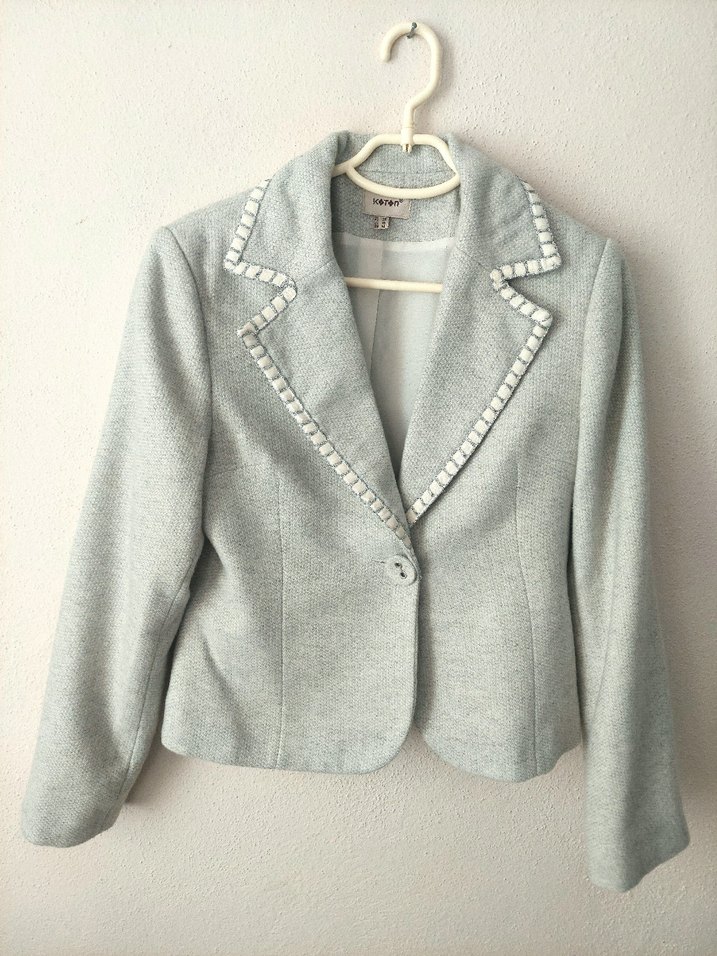 KOTON vintage detaylı Yünlü takım elbise - Görsel 4