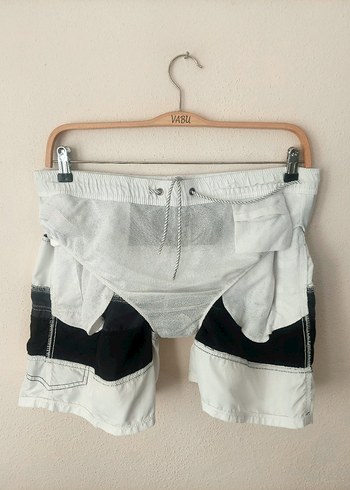 LCW erkek renk bloklu cepli deniz şortu - Görsel 5