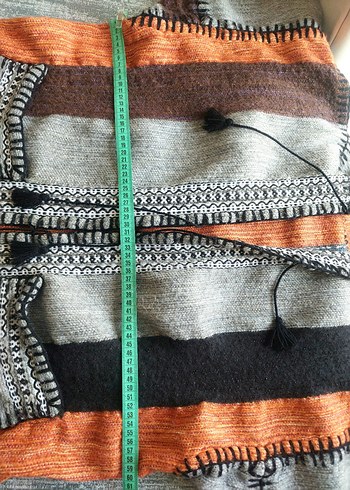 El dokuması yün otantik unisex oversize hırka - Görsel 14