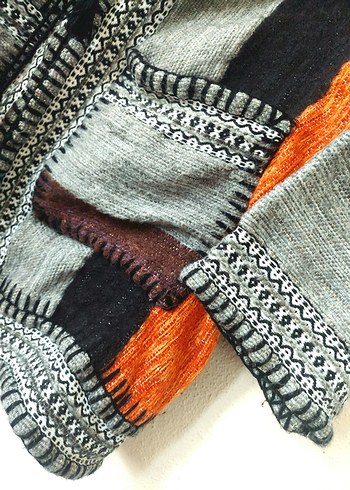 El dokuması yün otantik unisex oversize hırka - Görsel 7