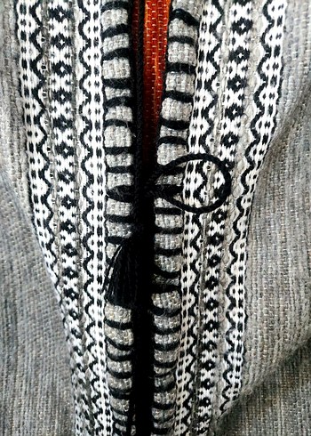 El dokuması yün otantik unisex oversize hırka - Görsel 10