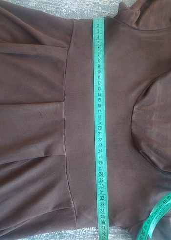 PUANE Şal yaka Süet görünümlü elbise - Görsel 9