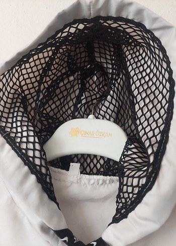 Bayan Paraşüt kumaş kapşonlu spor ceket - Görsel 3