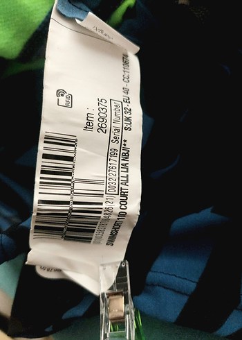 Nabaiji Erkek 150 Mavi Mayo Şortu - Görsel 9