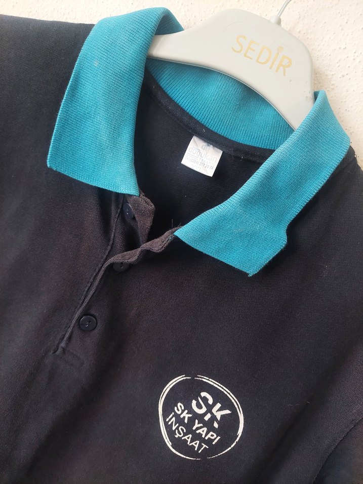 Erkek siyah polo yaka iş-çalışan tshirt - Görsel 4