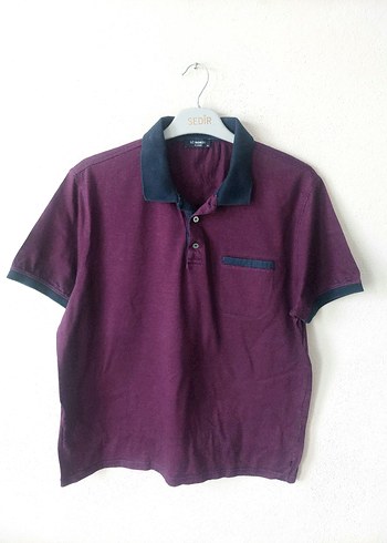 LCW classic polo yaka bordo tshirt - Görsel 5