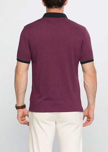 LCW classic polo yaka bordo tshirt - Görsel 3